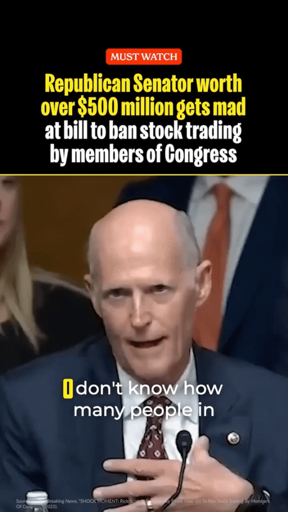 Busting out the world's tiniest violin for Republican Sen. Rick Scott 🎻
