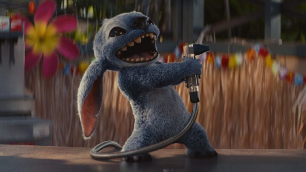 furry blue alien Stitch in disney&apos;s lilo and stitch