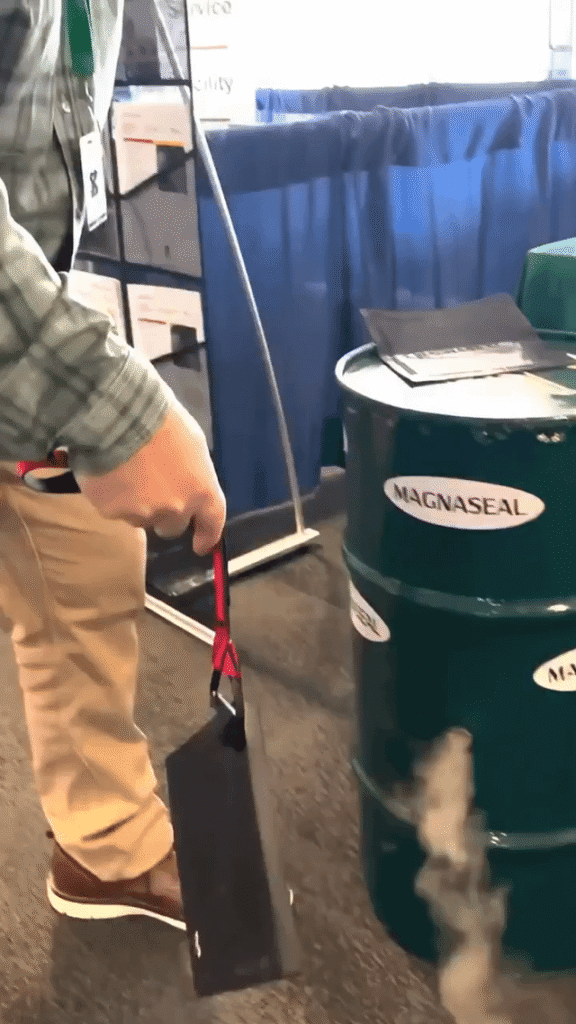 Magnetic urethane sheet designed to immediately stop leaks