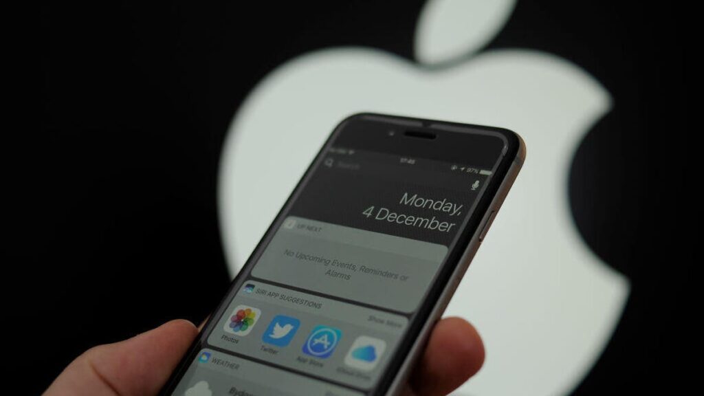 Phone with Apple icon