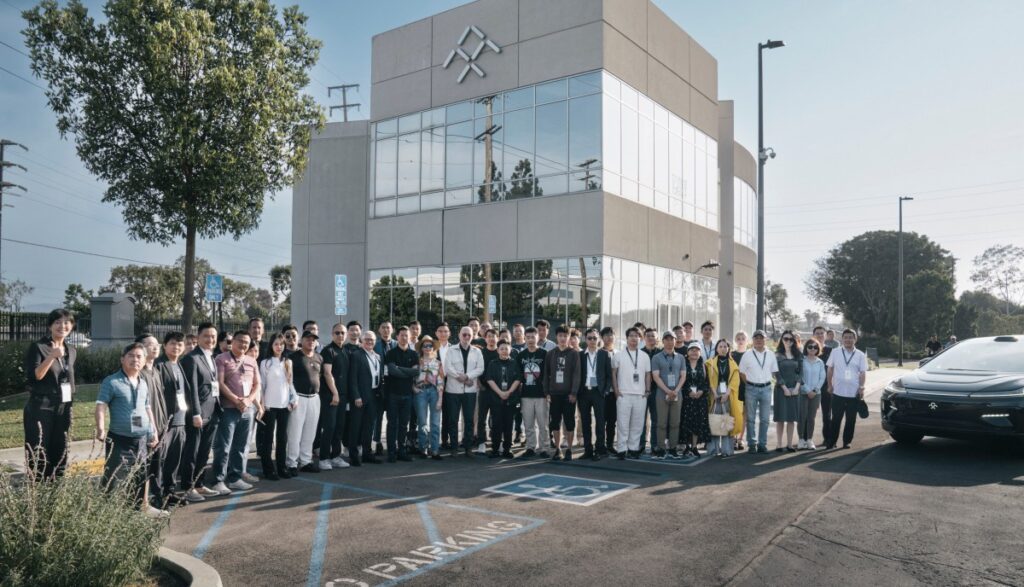The Faraday Future building at 501 W 19th St which caught fire on September 28