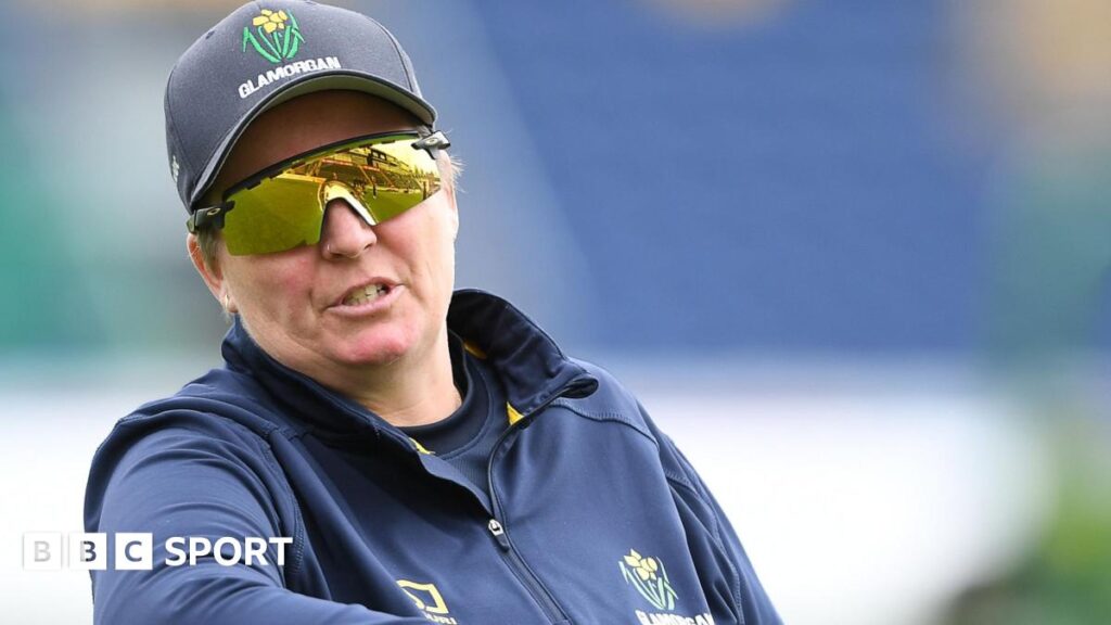 Glamorgan head coach Rachel Priest gives instruction to her players