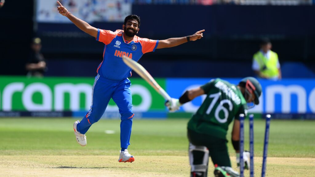 How to watch India vs Pakistan: Asia Cup 2025 live streams Jasprit Bumrah bowls Rizwan of Pakistan in the 2024 ICC T20 Cricket World Cup match between India and Pakistan.