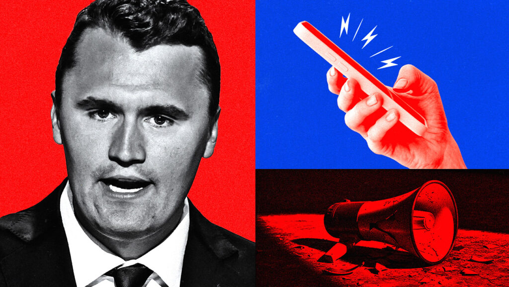 Charlie Kirk, iPhone, Megaphone