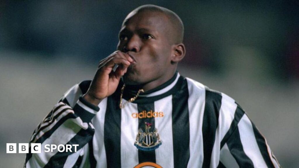 Newcastle v Barcelona in Champions League: The cult of Tino Asprilla Tino Asprilla celebrates after scoring his third goal for Newcastle United against Barcelona at St James' Park on 17 September, 1997