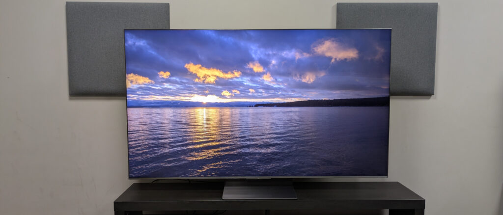 TCL C8K with sunset on screen hero image