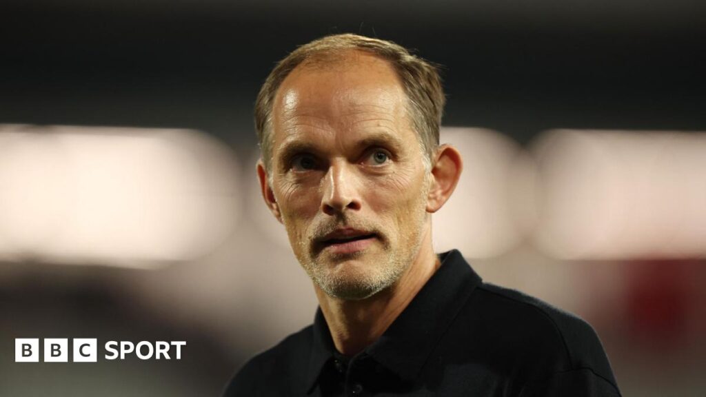 England boss Thomas Tuchel during victory over Serbia in 2026 World Cup qualifier