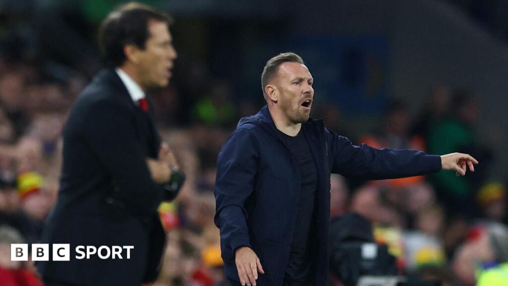 Belgium coach Rudi Garcia and Wales head coach Craig Bellamy