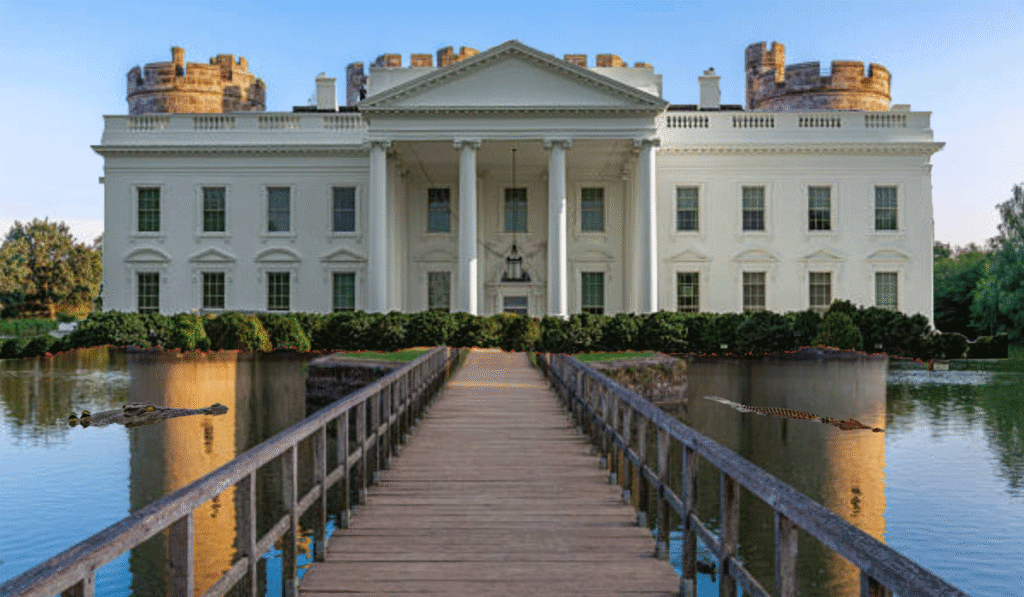Donald Trump’s White House Ballroom Was Funded by Private Donors. Same Goes for the Crocodile Moat