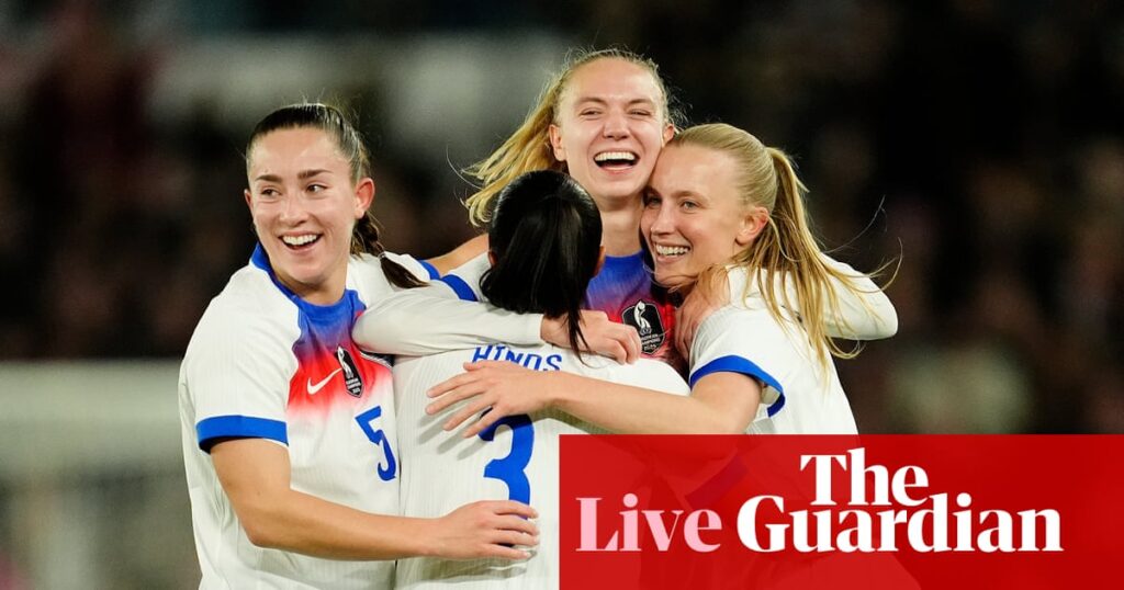 England v Australia: women’s international football friendly – live | Friendlies