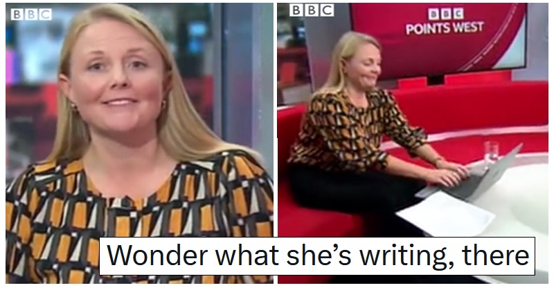 Ever wondered what newsreaders are typing as the credits roll? Wonder no more