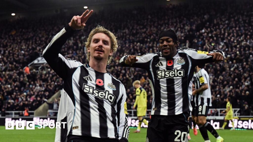 League Cup draw: Newcastle v Fulham, Cardiff v Chelsea, Arsenal v Crystal Palace Nick Woltemade celebrates with Anthony Elanga as he scores for Newcastle United against Tottenham