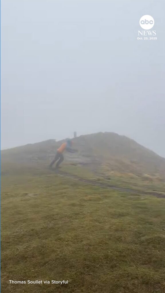 WATCH:  Man struggles to walk as powerful winds hit France stream logo