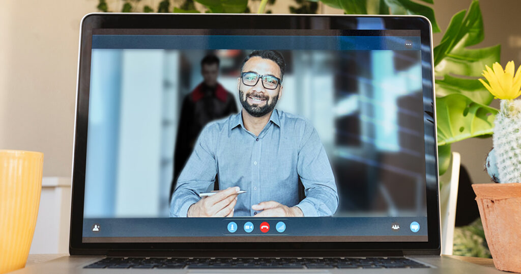 What The Fuck? There’s A Dracula-Shaped Guy In This Therapist’s Blurred Zoom Background