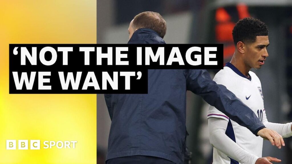 'Not the image we want' – Tuchel on Bellingham reaction A graphic of Premier League players from every team in the division in 2025-26 season, with the Premier League trophy in front of them.