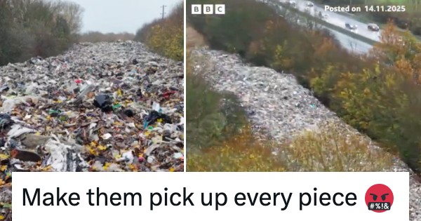 A 20-foot high mountain of rubbish has been dumped in a field in Oxfordshire and people are rightly asking how on earth this happened
