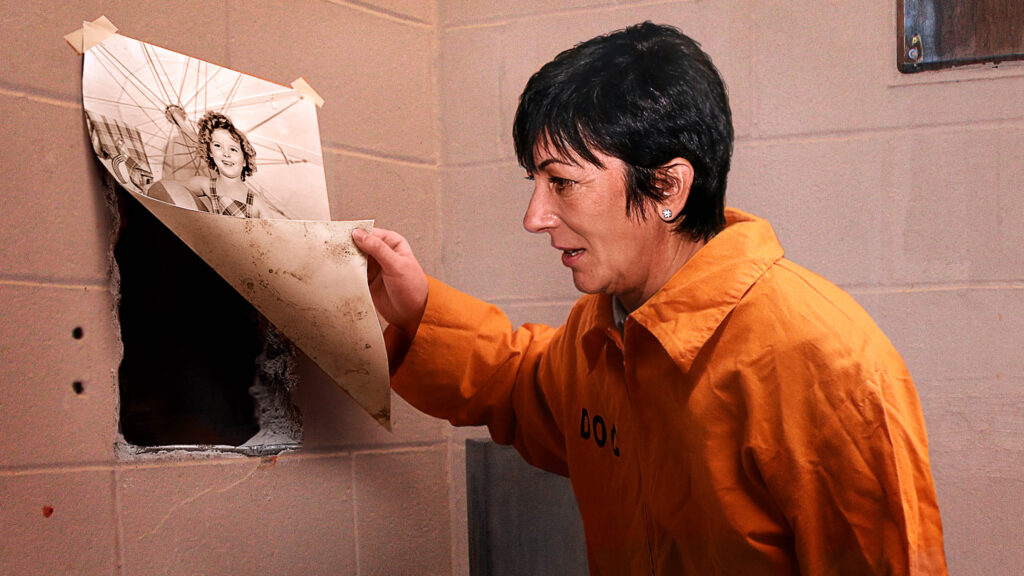Ghislaine Maxwell Conceals Escape Tunnel Behind Pinup Poster Of Shirley Temple