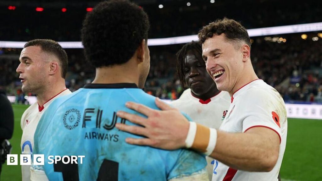 Henry Arundell celebrating