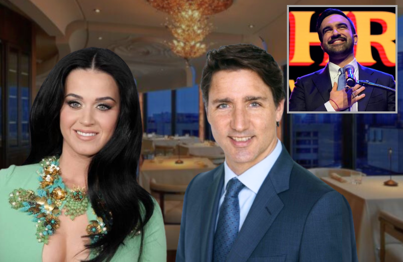 Katy Perry smiles politely as Trudeau describes himself as “the Canadian Mamdani”
