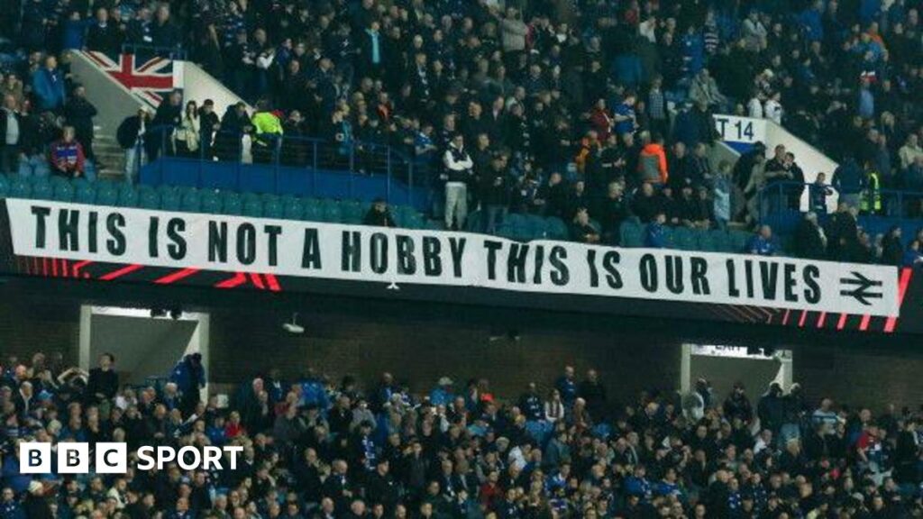 New Rangers dawn as far away as ever in European Groundhog Day A Rangers banner unfurled at Ibrox on Thursday