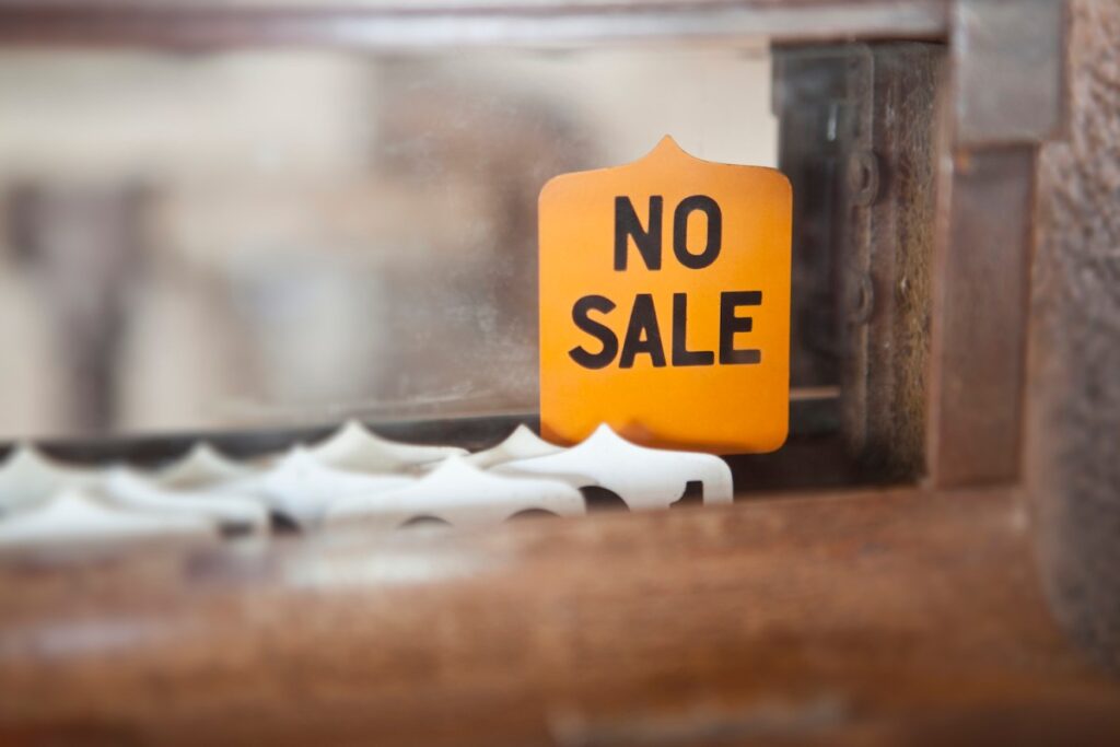 New York state law takes aim at personalized pricing A 'NO SALE' sign on an Antique Cash Register