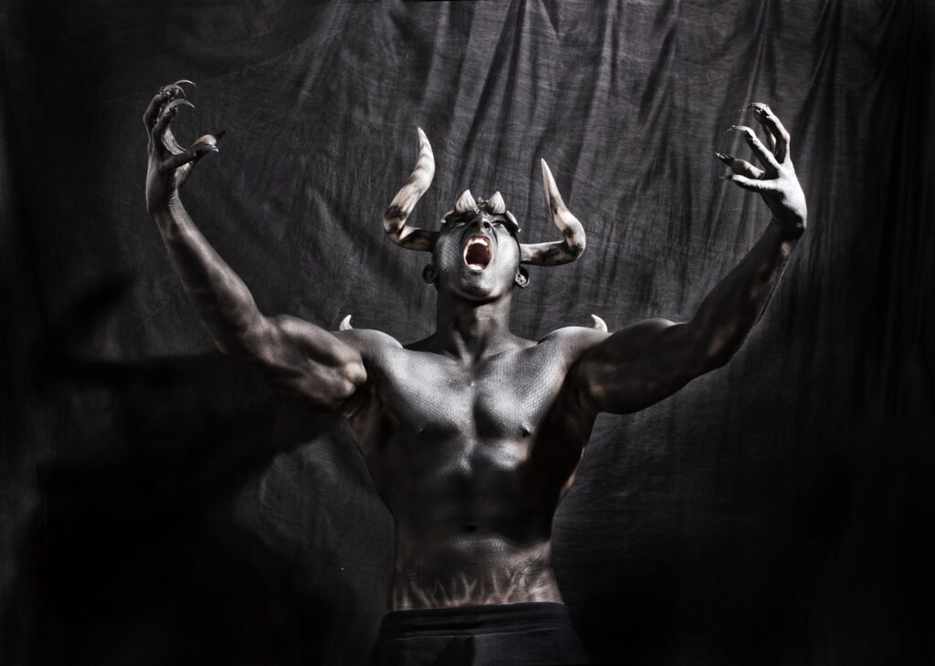 Satan unsure how to deal with sinners who are in Hell for masochistic sex