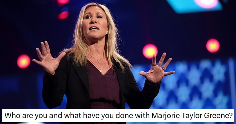 This observation about Marjorie Taylor Greene’s head-wrecking pivot towards reasonableness makes her past Maga madness so much worse