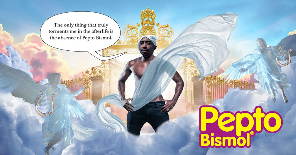 Tupac’s Estate Is Suing Pepto Bismol For A Commercial Where An AI-Generated Tupac Laments That The Only Thing He Misses In Death Is Pepto-Bismol