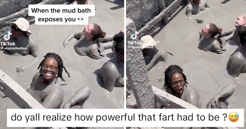 ‘When the mud bath exposes you’ will never not put a smile on our faces (and in 4 seconds flat!)