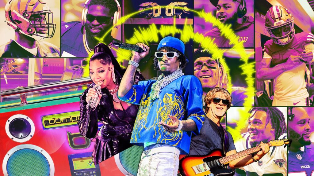 Who are the NFL team DJs and what music do they play?