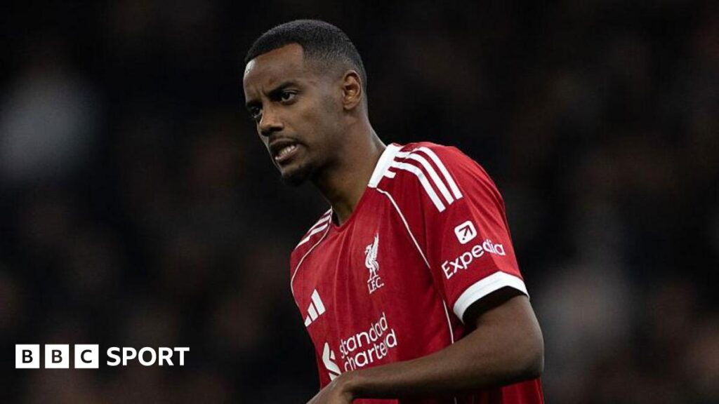 Alexander Isak playing for Liverpool