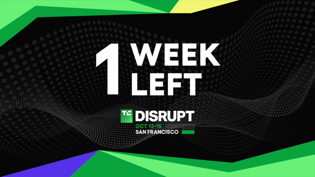 TechCrunch Disrupt 2026 1 week left