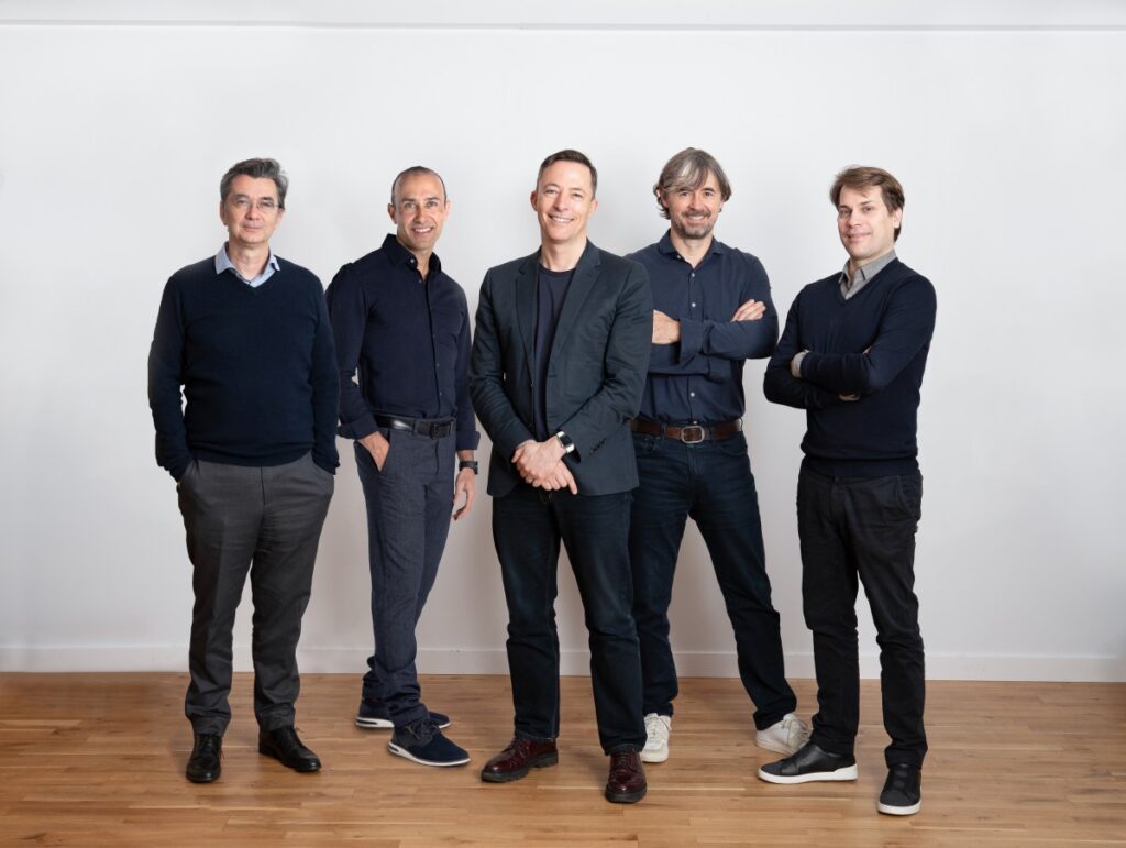 (Pictured from left to right: Javier Santiso, Siraj Khaliq, Robert Trezona, Yann de Vries and Pierre Festal.)